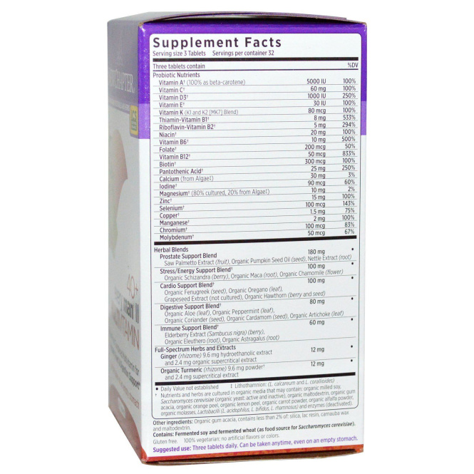 New Chapter, Мультивитаминный комплекс для мужчин за 40, 96 таблеток