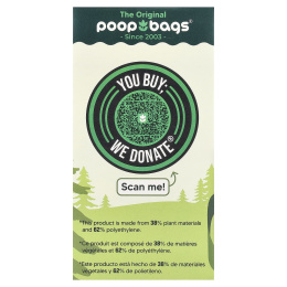 Original Poop Bags, без запаха, 8 рулонов, 15 упаковок в каждой