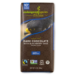 Endangered Species Chocolate, Natural Dark Chocolate With Blackberry Sage, 3 oz (85 g)