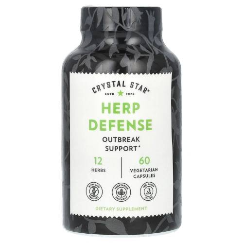 Crystal Star, Herp Defense (защита от герпеса), 60 вегетарианских капсул
