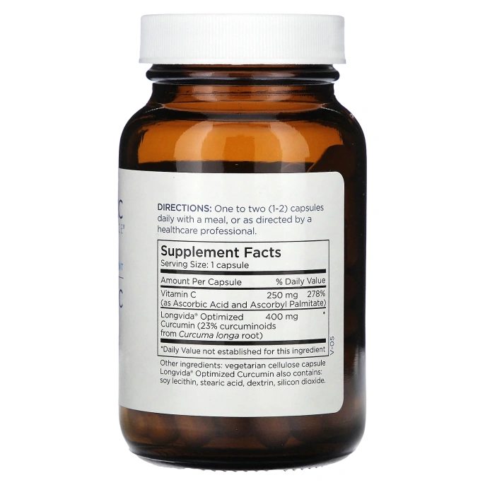 Metabolic Maintenance, Куркумин + С, 400 мг, 60 капсул