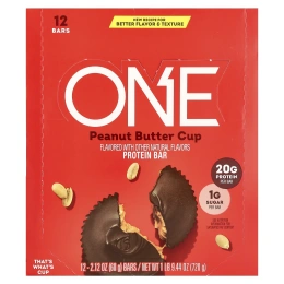 One Brands, протеиновый батончик, конфета с арахисовой пастой, 12 батончиков по 60 г (2,12 унции)