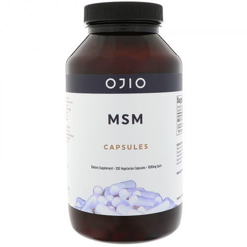 Ojio, Капсулы MCM, 1000 мг, 200 вегетарианских капсул
