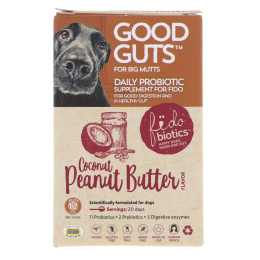 Fidobiotics, Good Guts, Coconut Peanut Butter, Daily Probiotic, 12 Billion CFUS, For Big Mutts, 1.4 oz (40 g)