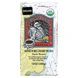 Raven's Brew Coffee, Кофе Deadman's Reach, органический, молотый, темной обжарки, 12 унций (340 г)