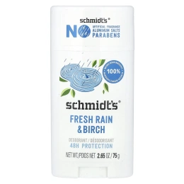 Schmidt's, Дезодорант, Fresh Rain & Birch, 75 г (2,65 унции)