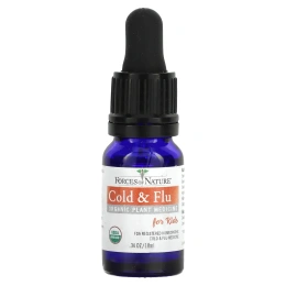 Forces of Nature, Organic Plant Medicine, от простуды и гриппа, для детей от 3 до 12 лет, лимон, 10 мл (0,34 жидк. унц.)