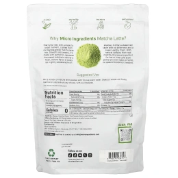 Micro Ingredients, матча латте, 907 г (2 фунта)
