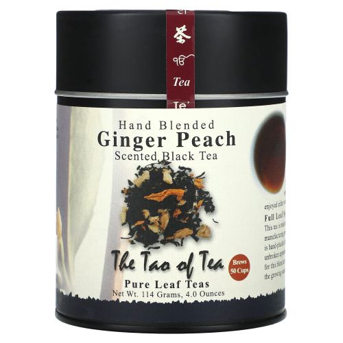 The Tao of Tea, Ароматизированный черный чай, имбирь и персик, 4,0 унции (115 гр)