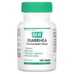 MediNatura, BHI, средство от диареи, 100 таблеток