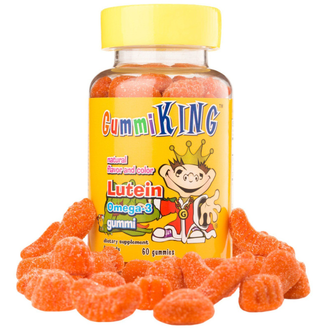 GummiKing, Жевательный мармелад Лютеин Омега-3, 60 жевательных мармеладок
