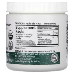 Host Defense, Mushrooms, чага, порошок мицелия грибов, 100 г (3,5 унции)