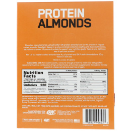 Optimum Nutrition, Protein Almonds, Cinnamon Roll, 1.5 oz (43 g) 12 Packets