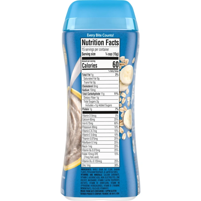 Gerber, Пробиотические овсяные хлопья, банан, 227 г (8 унций)