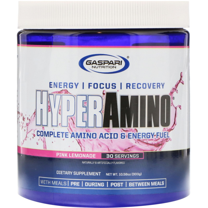 Gaspari Nutrition, Hyper Amino, Pink Lemonade, 10.58 oz (300 g)