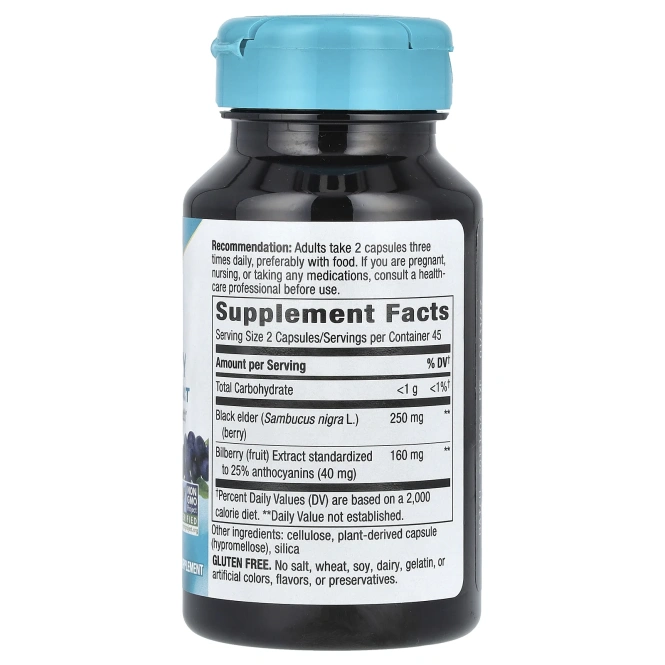 Nature's Way, Черника, cтандартизованная, 90 вегетарианских капсул