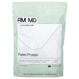 Amy Myers MD, Paleo Protein, со вкусом клубники со сливками, 554 г (19,54 унции)