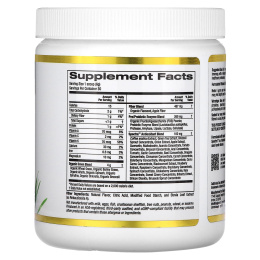 California Gold Nutrition, SUPERFOODS, комплекс антиоксидантов из суперзелени, зелень, клетчатка и пробиотики, со вкусом сладких ягод, 180 г (6,34 унции)