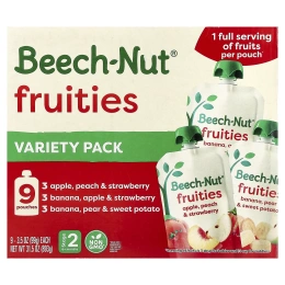 Beech-Nut, Фруктовый набор, от 6 месяцев, 9 пакетиков, 99 г (3,5 унции)