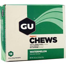 Gu, Энергетические жевательные резинки с арбузом 18 шт.