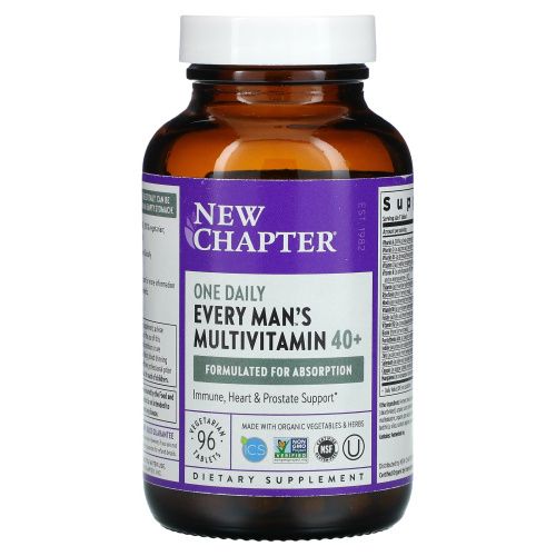 New Chapter, Ежедневные мультивитамины "Для каждого мужчины" 40+, 96 таблеток