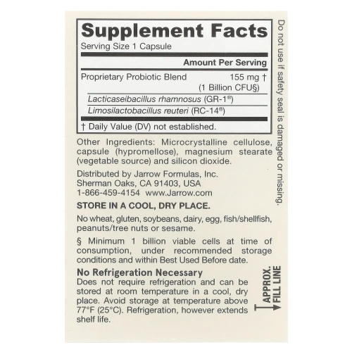 Jarrow Formulas, Fem Dophilus для женщин, 30 вегетарианских капсул