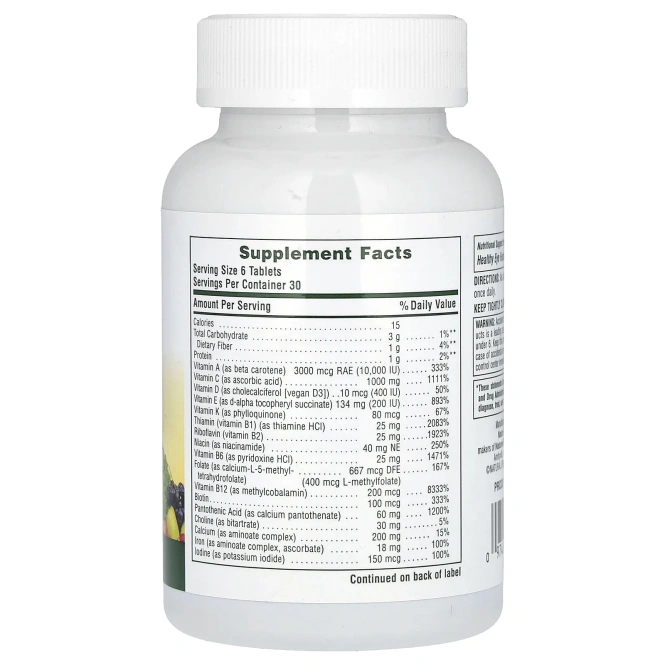 NaturesPlus, Ultra Source of Life, Whole Life Energy Enhancer, 180 таблеток