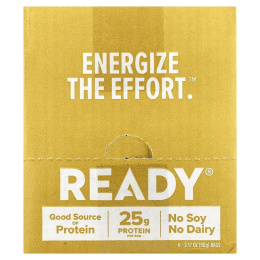 Ready, Protein Puffs, сахар с корицей, 6 пакетиков по 90 г (3,17 унции)