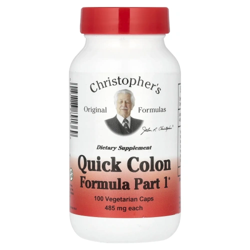 Christopher's Original Formulas, Формула для толстого кишечника, часть 1, 485 мг, 100 растительных капсул