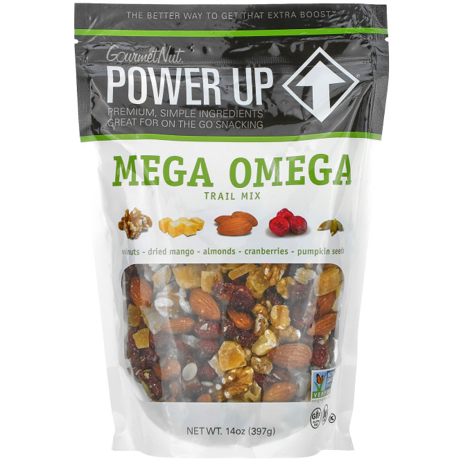Power Up, Premium Trail Mix, Mega Omega, 397 г (14 унций)