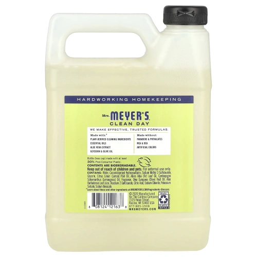 Mrs. Meyers Clean Day, Жидкое мыло для рук, аромат вербены лимонной, 33 жидких унции (975 мл)