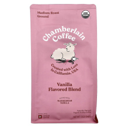 Chamberlain Coffee, органический кофе арабика, ваниль, молотый, средней обжарки, 340 г (12 унций)