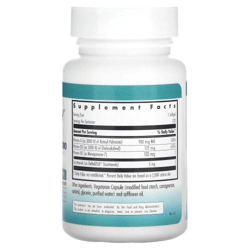 Nutricology, Комплекс с витамином D3 5000, 120 растительных капсул
