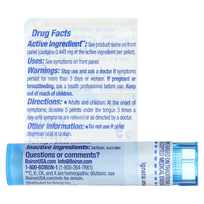 Boiron, Single Remedies, Игнациа амара, 6C, прибл. 80 гранул