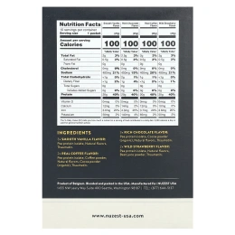 Nuzest, Clean Lean Protein, смесь 4 вкусов, 10 пакетиков по 25 г (0,9 унции)