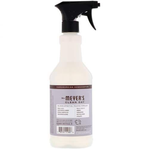 Mrs. Meyers Clean Day, Моющее средство для стекол, запах лаванды 24 жидких унции (708 мл)