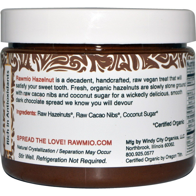 Rawmio, Шоколадная паста с фундуком, 6 унций (170 г)