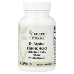 Vitacost, R-альфа-липоевая кислота, 60 капсул (80 мг в 1 капсуле)