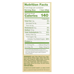 Nature's Bakery, Oatmeal Crumble, яблоко, 6 пакетиков по 40 г (1,41 унции)