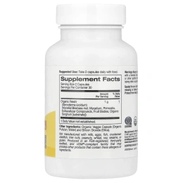 Super Nutrition, органический гриб рейши, 1 г, 60 растительных капсул (0,5 г в 1 капсуле)