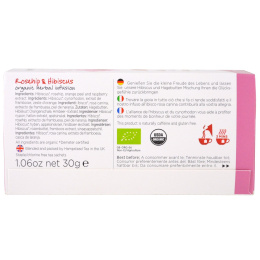 Hampstead Tea, Плоды шиповника и гибискус, органический травяной чай, 20 пакетиков, 1,06 унц. (30 г)