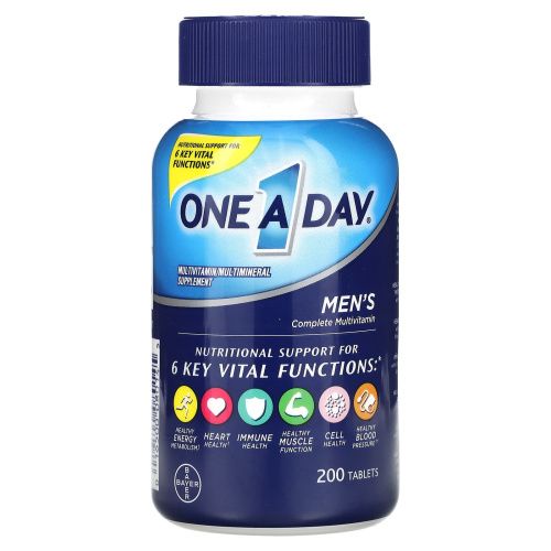 One-A-Day, One A Day для мужчин, состав для здоровья мужчин, 200 таблеток