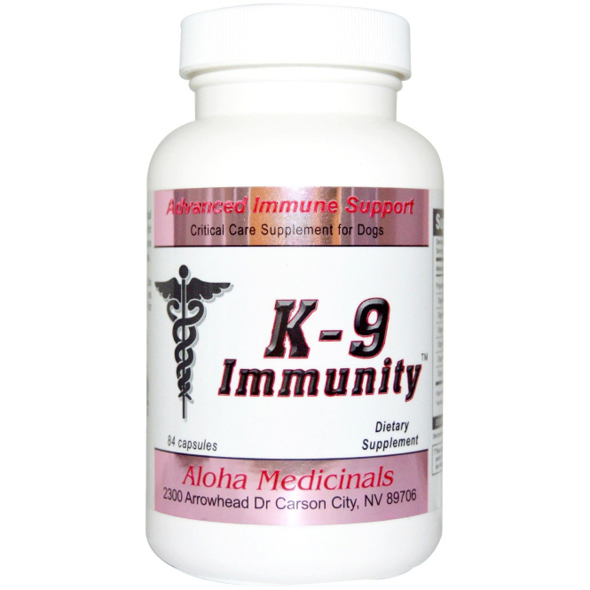 Aloha Medicinals Inc., K-9 Immunity для собак, 84 капсул