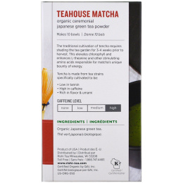 Rishi Tea, Teahouse Matcha, органический церемониальный японский зеленый чай, 20 г (0,70 унций)