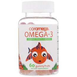 Coromega, Омега-3, жевательные конфеты для детей, 60 шт