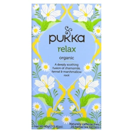 Pukka Herbs, Расслабление, без кофеина, 20 пакетиков травяного чая, 1,41 унц. (40 г)