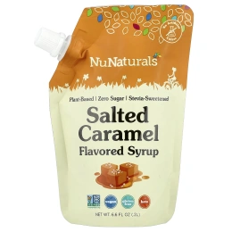 NuNaturals, NuStevia, Сироп со вкусом соленой карамели, 6,6 жидких унций (0,2 л)