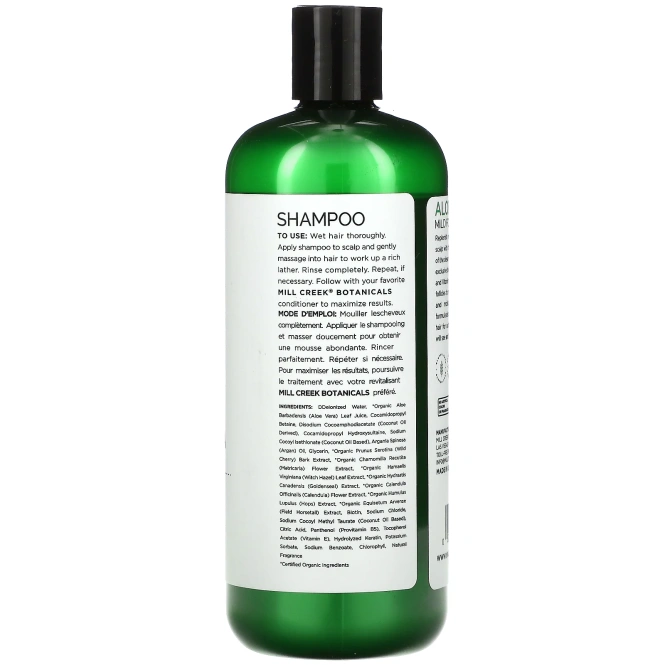 Mill Creek Botanicals, Aloe Vera Shampoo, Mild Formula, 14 fl oz (414 ml)