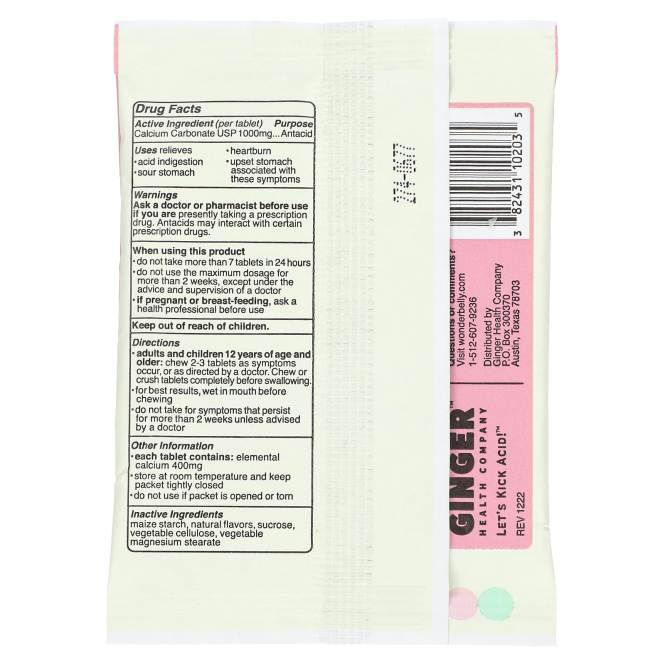 Wonderbelly, антацид, клубничный молочный коктейль, 3 жевательные таблетки