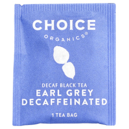 Choice Organic Teas, черный чай, бергамот, без кофеина, 16 чайных пакетиков, 29 г (1,02 унции)